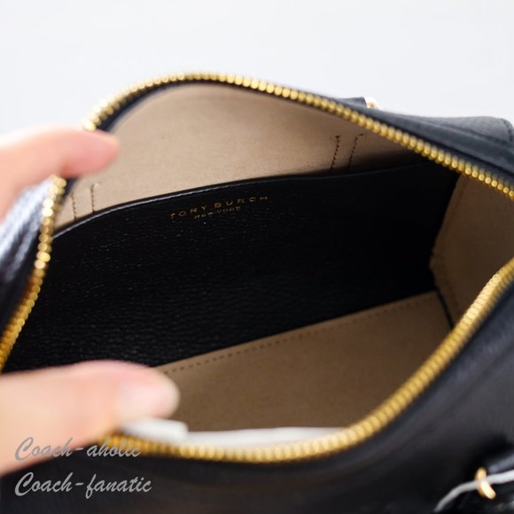 NWT Tory Burch 146449 Thea Mini Satchel Leather Crossbody in Black - Picture 9 of 11